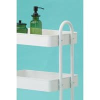 Acero Three-Tier White Metal Trolley – Home Luxe Interior