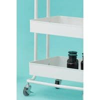 Acero Three-Tier White Metal Trolley – Home Luxe Interior
