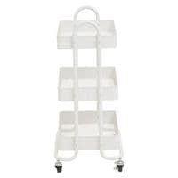 Acero Three-Tier White Metal Trolley – Home Luxe Interior