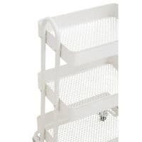 Acero Three-Tier White Metal Trolley – Home Luxe Interior