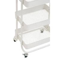 Acero Three-Tier White Metal Trolley – Home Luxe Interior