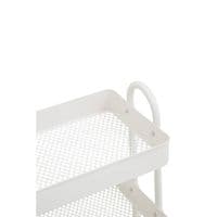 Acero Three-Tier White Metal Trolley – Home Luxe Interior