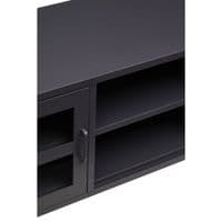 Acier Two Door Black Metal Media Unit - Home Luxe Interior
