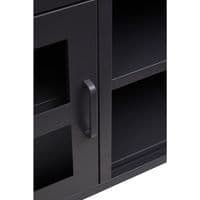 Acier Two Door Black Metal Media Unit - Home Luxe Interior
