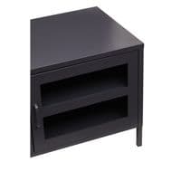Acier Two Door Black Metal Media Unit - Home Luxe Interior
