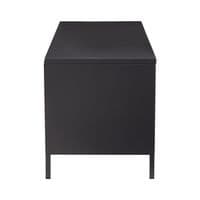 Acier Two Door Black Metal Media Unit - Home Luxe Interior