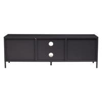 Acier Two Door Black Metal Media Unit - Home Luxe Interior