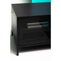 Acier Two Door Black Metal Media Unit - Home Luxe Interior