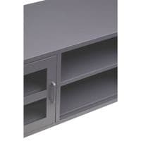 Acier Two Door Grey Metal Media Unit - Home Luxe Interior