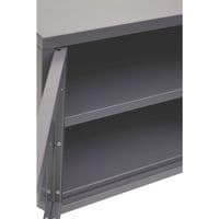 Acier Two Door Grey Metal Media Unit - Home Luxe Interior