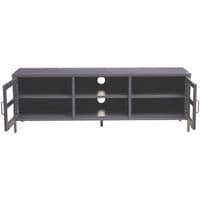 Acier Two Door Grey Metal Media Unit - Home Luxe Interior