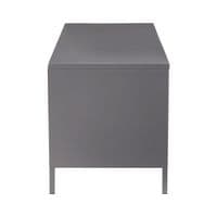 Acier Two Door Grey Metal Media Unit - Home Luxe Interior