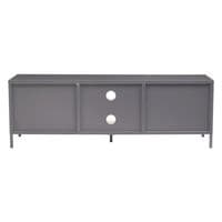 Acier Two Door Grey Metal Media Unit - Home Luxe Interior