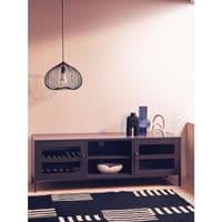 Acier Two Door Grey Metal Media Unit - Home Luxe Interior