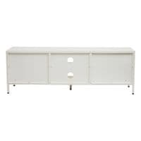 Acier Two Door White Metal Media Unit - Home Luxe Interior