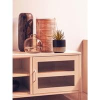 Acier Two Door White Metal Media Unit - Home Luxe Interior