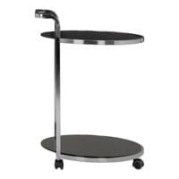 Ackley 2 Tier Silver Drinks Trolley with Black Glass – Home Luxe Interior