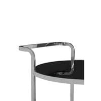 Ackley 2 Tier Silver Drinks Trolley with Black Glass – Home Luxe Interior