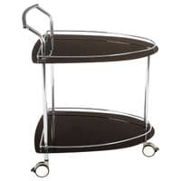 Adam Black Tempered Glass Serving Trolley – Home Luxe Interior