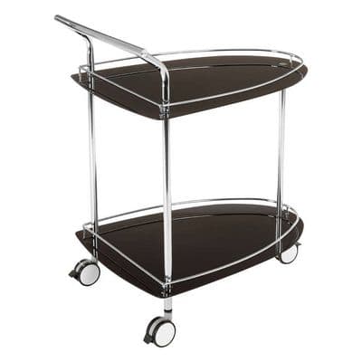 Adam Black Tempered Glass Serving Trolley – Home Luxe Interior