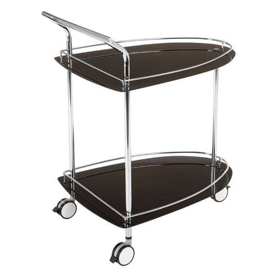 Adam Black Tempered Glass Serving Trolley – Home Luxe Interior