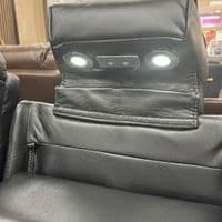 Adorn Black PU Leather Electric Recliner Sofa Set - 3 & 2 Seater