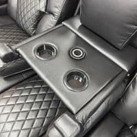 Adorn Black PU Leather Electric Recliner Sofa Set - 3 & 2 Seater