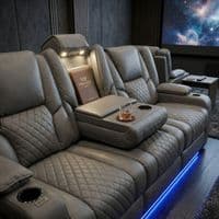 Adorn Grey PU Leather Electric Recliner Sofa Set - 3 & 2 Seater