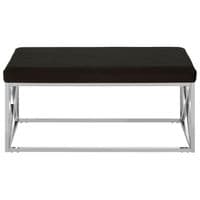 Allure Bench Black & Silver Frame | Home Luxe Interior