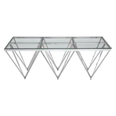 Allure Prismatic Silver Base Coffee Table