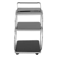 Alvaro Chrome Finish Drinks Trolley – Home Luxe Interior