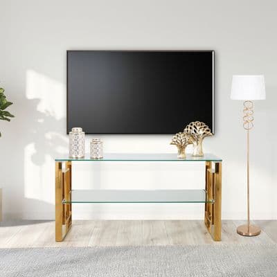 Amex Gold Clear Shelf TV Entertainment Unit