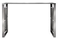 Amex Square Design Console Table Chrome & Smoke Glass