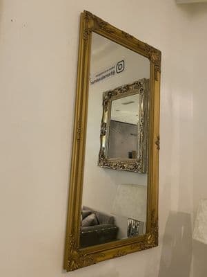 Antique Gold Vintage Wall Mirror 158Cm