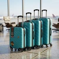 Aqua 4-Piece ABS Luggage Set - TSA Lock & 360° Spinner Wheels