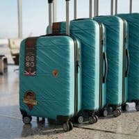 Aqua 4-Piece ABS Luggage Set - TSA Lock & 360° Spinner Wheels