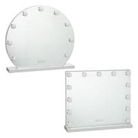 Arched Hollywood LED Vanity Mirror - Lighted Makeup Mirror with Stand