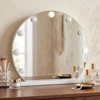 Arched Hollywood LED Vanity Mirror - Lighted Makeup Mirror with Stand