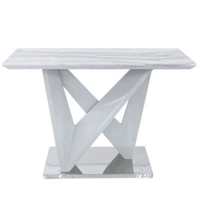 Aston Rect Marble Effect Console Table White