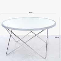 Atlas Mirror Glass Coffee Table Chrome