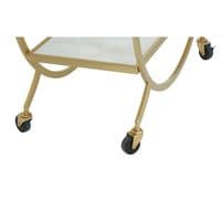 Avantis White Marble and Gold 2 Tier Drinks Trolley – Home Luxe Interior