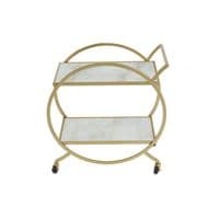 Avantis White Marble and Gold 2 Tier Drinks Trolley – Home Luxe Interior