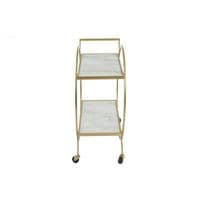 Avantis White Marble and Gold 2 Tier Drinks Trolley – Home Luxe Interior