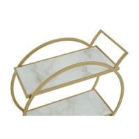 Avantis White Marble and Gold 2 Tier Drinks Trolley – Home Luxe Interior