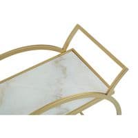 Avantis White Marble and Gold 2 Tier Drinks Trolley – Home Luxe Interior