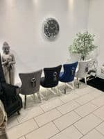 Aydin Dining Chair Brushed Velvet Dark Grey - Sold In Pairs