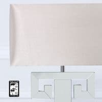 Ayla Mirror Sparkle Glass Table Lamp 16inch Rectangle Blush Pink