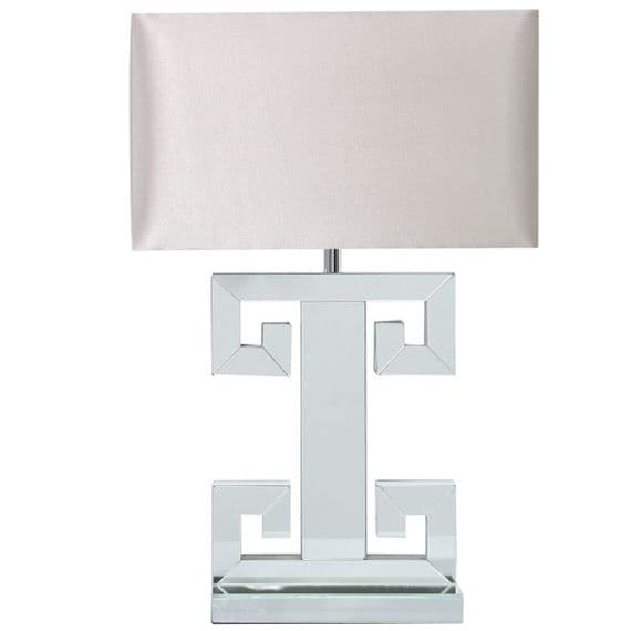 Ayla Mirror Sparkle Glass Table Lamp 16inch Rectangle Blush Pink