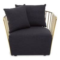 Azalea Black Fabric and Metal Chair – Home Luxe Interior