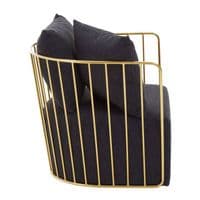 Azalea Black Fabric and Metal Chair – Home Luxe Interior